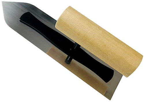 Truelle Pointue, Couteau à plâtrer en Acier Inoxydable avec truelles à Manche en Bois pour Outil de spatule à béton de Construction de maçon (2PCS)