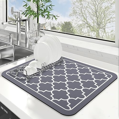 Dish Drying Mat Absorbent Dish Drying Mats for Kitchen Counter 15x 18
