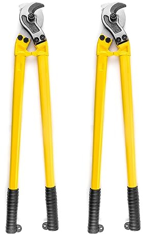 QWORK Drahtschneider aus Edelstahl, gehärteter Kabelschneider, 61 cm, 2 Stück