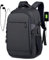 ALTOS OFFICE AND HOME Mochila para laptop, viajes de negocios y estudios, Puerto USB, Laptop hasta 15,6, negra, antirrobo, genial para senderismo, impermeable, resistente a arañazos, bien reforzada,