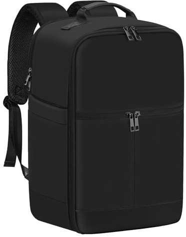 OTAHGK Reiserucksack, Handgepäck 40x20x25, 20L, Laptop Rucksack, Schwarz, Kabinengröße, Anti-Diebstahl, Multi-Pocket, Hochwertig, Mehrzweck, Ryanair, Unterseat Travelite