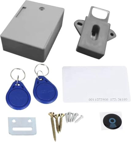Jolsaawie Serratura Elettronica RFID Nascosta Fai-Da-Te per Armadietto In Legno, Scarpiera, Serratura per Cassetti, Serratura Elettronica Scura, Facile da Installare, Facile da Usare.