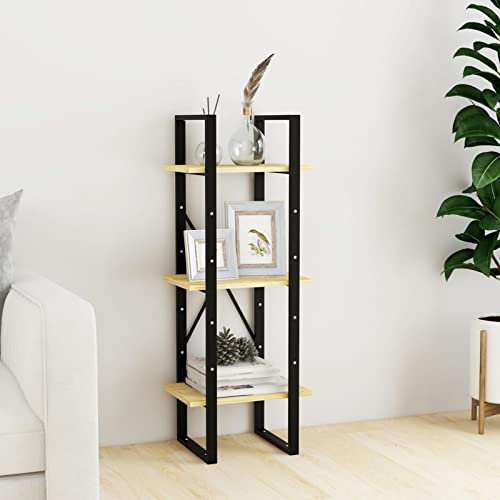 Iiaky Bücherregal 3 böden Bookcase BüCherregal Regale FüR BüCherregale 40x30x105 cm Massivholz Kiefer