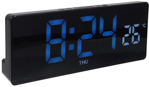 Garneck Stilvoller Digitaler -wecker Mit Thermometer Großes Display Batterielos Uk