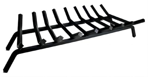 INNFINEST Fireplace Log Grate 36 inch 9 Bar Fire Grates Heavy Duty 3/4” Wide Solid Steel Indoor Chimney Hearth Outdoor Fire Place Kindling Tool Pit Wrought Iron Wood Stove Firewood Burning Rack Holder