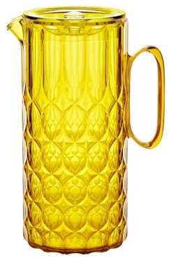 Guzzini - Vanity, Caraffa con coperchio in Bio-based SAN e Bio-based SMMA - TERRA (Giallo Zafferano)