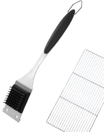 Grillreinigerbürste, Edelstahlreiniger für Grill | Ergonomisches Griff multifunktionales Grillreinigen für Picknick-Geting-Hofcamping