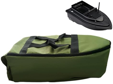 Bateau à appâts avec sac de transport – Sac d'équipement de pêche étanche – Organisateur de bateau à distance | Bateau de pêche RC – Agence de voyage – Sac de pêche en plein air durable – Support de