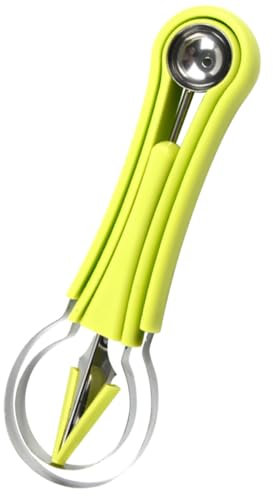 UTHCLO 1 juego Cortador de Frutas Inoxidable Set de Herramientas para Decoración de Frutas Saca Bolas de Melón y Cuchara Color Verde para Ensaladas y Postres