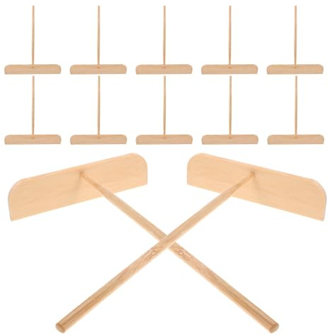Toyvian 12pezzi Raccoglitore di Briciole di Pane in Legno Utensili per Preparare Crêpe e Pancake Strumento per Servire e Pulire le Briciole sui Tavoli Accessori per Camerieri e Cucina