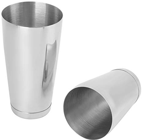 RASTKY Set Shaker per Cocktail Boston Shaker Durevole in Acciaio Inossidabile a Prova di Perdite per Baristi Bar caffè Acciaio Inossidabile 304 Argento 2 X Tazze per Cocktail (SILVER)