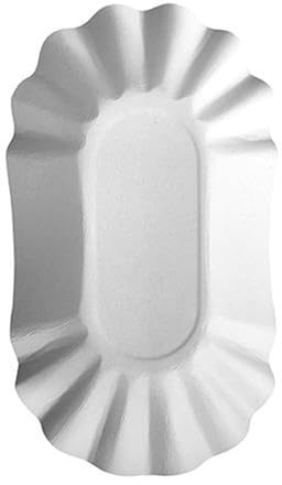PAPSTAR 1250 Schalen, Pappe Pure oval 10,5 cm x 17,5 cm x 3 cm Weiss