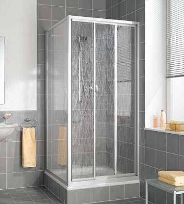 KERMI - Nova 2000 Schiebematte Silber; Art Fontana Glas; 90; 200
