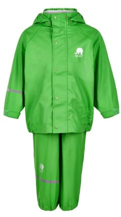 Celavi Zweiteiliger Regenanzug in Vielen Farben Pantaloni Impermeabili, Verde (Grün (Green), 100-DE Bambino