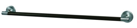BISK 00977 Madagaskar Handtuchstange, gebürstetes Nickel und Holz, 61 x 63 x 13 x 5,4 cm