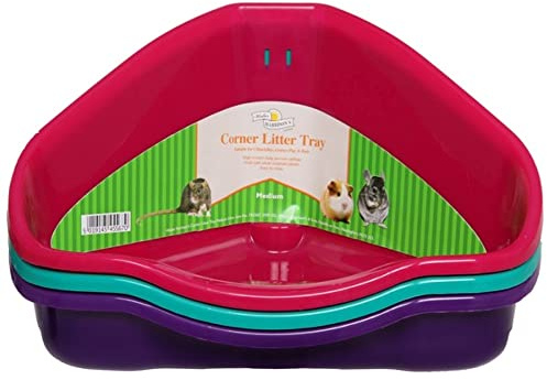 Walter Harrison's Corner Pet Toilet Litter Tray for Small Animals – Medium, 34 cm (Pack of 1)