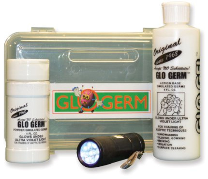 GLO GERM Experiment Kit, 8 Ounce Gel, 1.9 Ounce Powder