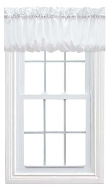 Ellis Curtain Stacey Durchsichtiger Ballonvolant, 152,4 x 38,1 cm, Weiß