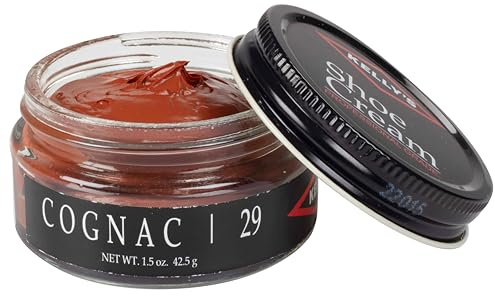 Kelly's Cognac Shoe Polish 1.5 oz - Professional Leather Shoe Cream