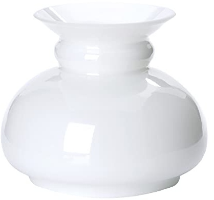 Lampada a cherosene Vesta in molte misure Paralume in vetro Petro lampada a petrolio in vetro cherosene opalino bianco (diametro inferiore: 100mm)