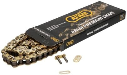 Chaîne AFAM renforcée or 428 R1-Gx140 pour HM MOTO CRE Baja 50cc, RR, Six, Derapage, Amortisseur