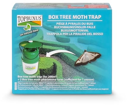 TOPBUXUS Box Tree Moth Trap - Pheromone Lures For 1 Whole Season Included