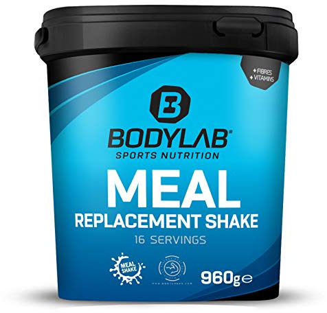 Bodylab24 Meal Replacement Shake Erdbeere 960g, Diät-Shake zum Abnehmen, Mahlzeitersatz mit wichtigen Vitaminen und Nährstoffen, ohne Zucker-Zusatz, Mahlzeitersatz Shake