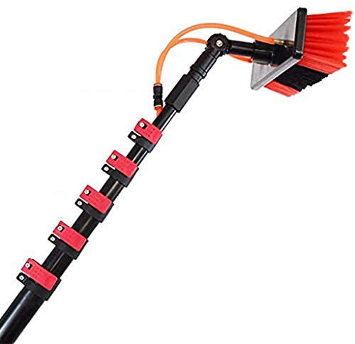 QVIVI Limpiacristales Telescópic, Cepillo Extensible Limpiador, Adecuado para La Limpieza De Paneles Fotovoltaicos, Ventanas De Camiones Pared De Vidrio 10.8m