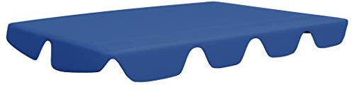 vidaXL Ersatzdach für Hollywoodschaukel Gartenschaukel Dach Dachbezug Schaukeldach Ersatz-Bezug Sonnendach Dachplane Blau 150/130x105/70 cm