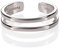 Namana Anillo de Plata de Ley 925 para Mujer - Ajustable, Liso de Doble Banda, Midi o Meñique - Bonito Anillo de Dedo del Pie