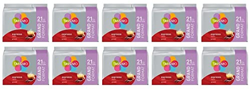 Tassimo Café Dosettes - 210 boissons Espresso Classique (lot de 10 x 21 boissons)