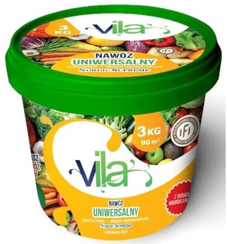VILA Nordic Supreme Universaldünger- Vielseitiger Granulatdünger für Gemüse, Obstbäume, Sträucher & Rasen | mit Magnesium & Bor für optimales Pflanzenwachstum, 3 kg Eimer