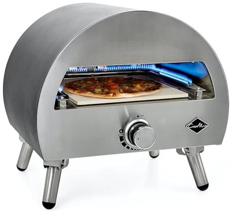 Casa Mia Bravo - 12 Inch Outdoor Gas Pizza Oven - Quick Heating, Portable, Stainless Steel Construction - 3 Year Guarantee