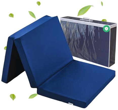 Solty - Colchón de Cuna 120 x 60 cm - Colchon de Espuma Plegable en 3 Partes para Bebé - Colchón de Viaje para Cuna con Funda Lavable y Bolsa de Transporte Transparente Incluida