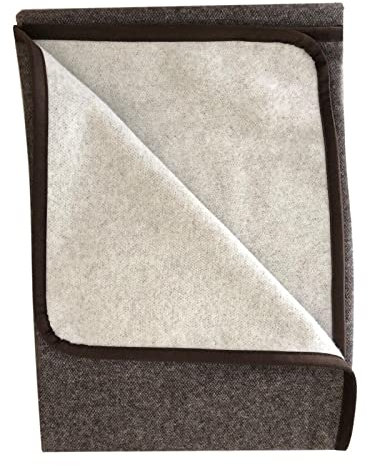 Babydecke Kaschmirplaid kleine Wolldecke mit Band - 20% Kaschmirwolle, 80% Merinowolle - Verschiedene Größen (Schokobraun/Creme, 70x140cm)