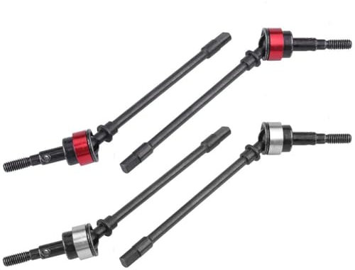 HERCHR Eje del Eje RC 1/10 Axial, Eje De Transmisión CVD del Eje Delantero De Acero Duro De 4 Piezas Accesorios de Automóviles de Control Remoto Piezas de Repuesto para El Coche SCX10 RC