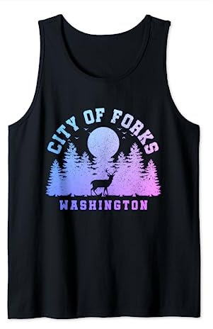City Of Forks Washington Deer Nature Hiking Camping Pride Tank Top