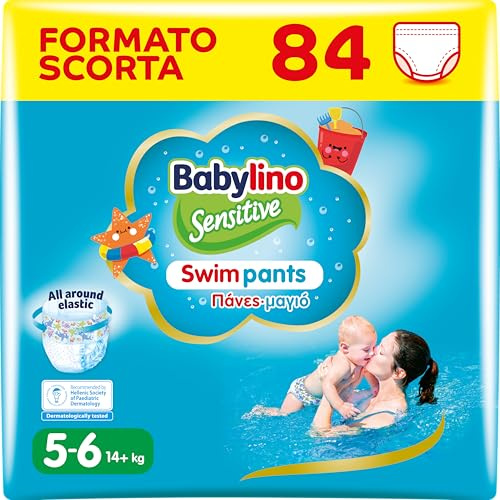 Babylino Sensitive SwimPants, Sim- och poolblöjor, Storlek 5/6 (över 14kg), 84 enheter