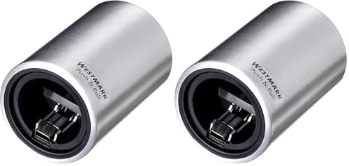 Westmark Abrebotellas automático/elevador de tapas, Para abrir botellas con tapa tipo chapa, Aluminio satinado, Push&Pull, Plateado, 5.3 x 5.3 x 8 cm (Paquete de 2)