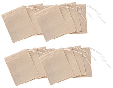 BESTonZON 300stücke Leere Teebeutel Mit Kordelzug Aus Filterpapier Für Losen Tee Kaffee Gewürze Und Mehr Wiederverwendbar Und Einfach Zu Schließen