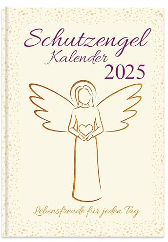 LINGEN Schutzengelkalender 2025 - Lebensfreude für jeden Tag: Spiritualer Buchkalender A5 mit spirituellen Impulsen für jeden Tag
