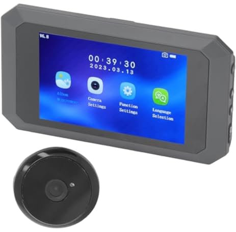 BusoTh Judas de Porte Numérique 1080P avec écran de 3,97 Pouces, Caméra Judas 2MP avecNocturne Infrarouge, Visualisation à 135 Degrés, Multifonction, Compatible