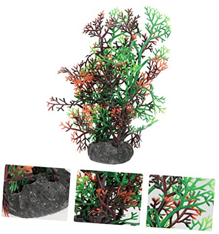Housoutil 2st Aquarium Simulierte Wasserpflanzen Gefälschte Wassergräser Wasserpflanzen Für Das Aquarium Unterwasser-Ornamente Unterwassergras Aquarium Aus Kunststoff Plastik Mode Zubehör 3D