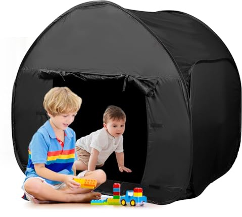 Großes Sinneszelt, 120 x 120 x 120 cm Pop-Up-Zelt für Kinder Zusammenklappbare Spielzelte Beruhigungs-Eckzelt Spielzelte für Kinder Sinnesspielzeug, Gute Lichtblockierungseigenschaften