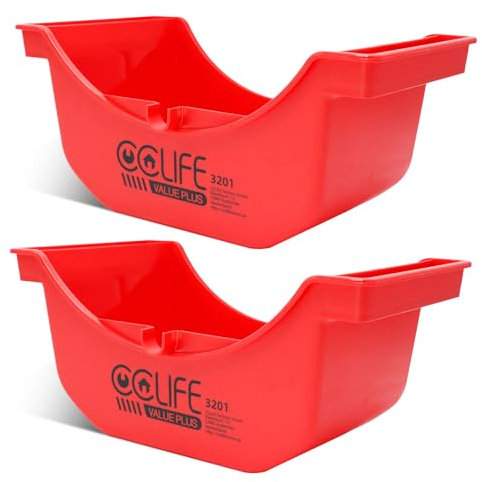 CCLIFE Bac de Récupération d'Huile pour Poids-Lourds 2,5L, 2 Pièces avec Goulotte de Vidange Latérale, Récipient Portable pour Vidange d'Huile
