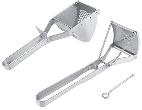 Kuuleyn Stainless Steel Potato Ricer and Masher,Stainless Steel Manual Multifunctional Potato Ricer Masher Smasher Juice Maker for Commercial and Home Use