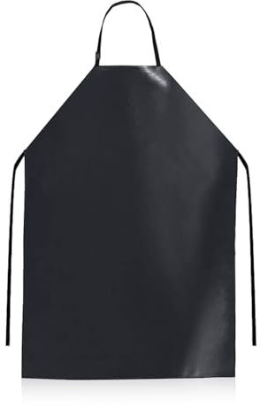 FHBHJNATC Wasserdichte Schürze, Robust Arbeitsschürze, PU-Lederschürze, Kunstlederschürze, Geeignet für Professionelle Köche, Hobbyköche, Metzger, Friseur, Reinigungskraft, Tierpflege
