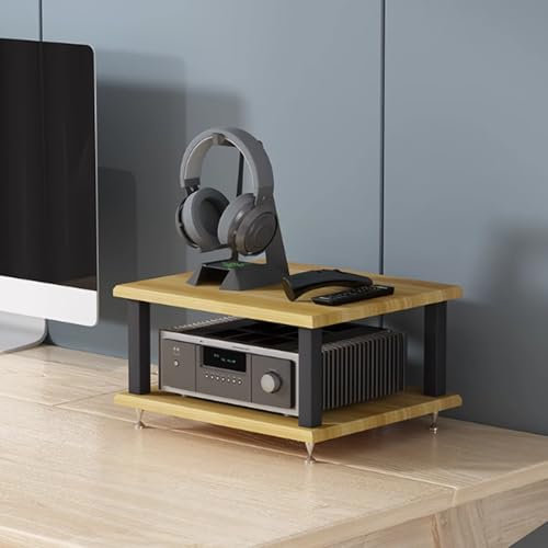 Hifi rack Router schrank Stereo-Komponenten-Rack/Schrank,Hochwertiger Audio-Video-Medienständer,Bodenstehendes Audio-Rack Tower-CD-Player-Ständer für Audio-Video-Theater im Büro(Light walnut,40X35X22C
