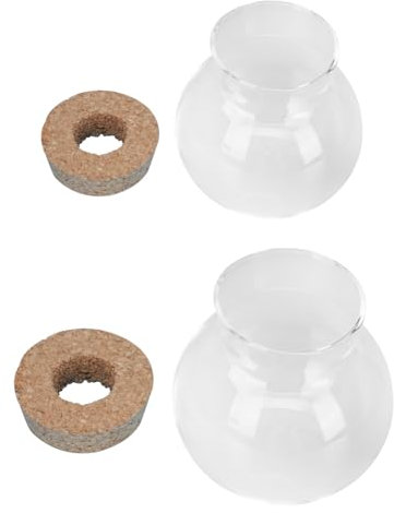 Garneck Vasi in Per Idrocoltura - Set Di 2 Vasi Decorativi Per Coltivazione - Ideali Per Centrotavola e Decorazioni Per La Casa