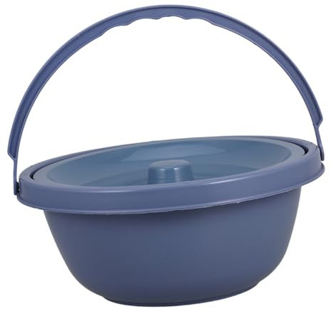 ERINGOGO Vaso Da Camera Portatile in Plastica Per Anziani e Disabili Vasino Compatto e Antiodore Con Coperchio Resistente e Facile Da Pulire Per Uso Domestico e Viaggi